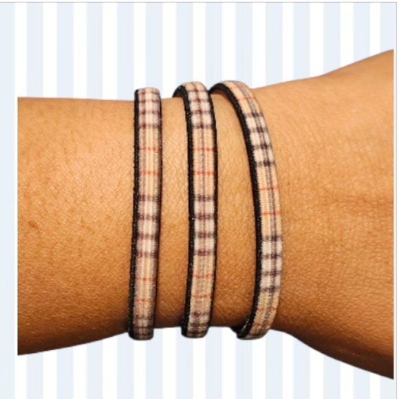 Luxury Inspired Plaid Hair ties 3pk - Picture 4 of 6